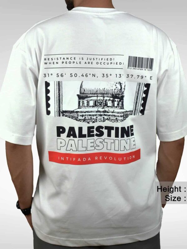 Palestine Coordinates Oversized Tshirt