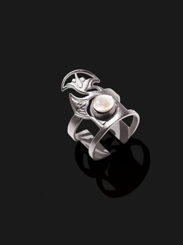 Lotus Ring with Stone