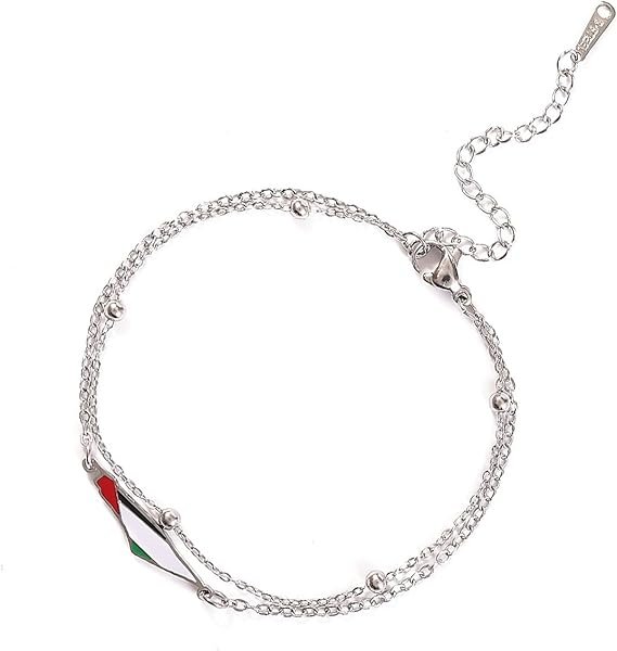 Palestine Map Flag Bracelet