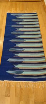 Woven Rug – Striped Triangles – Recycled