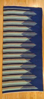 Woven Rug – Striped Triangles – Recycled