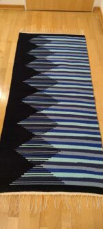 Woven Rug – Striped Triangles – Recycled