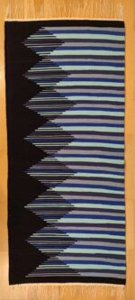 Woven Rug – Striped Triangles – Recycled