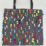 Bow Tie Woven Shoulder Bag For Women - 40 * 45 cm - Recycled - Handbags - Bags, Recycled, Textile - Arsinoe - Handmade