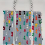 Bow Tie Woven Shoulder Bag For Women - 40 * 45 cm - Recycled - Handbags - Bags, Recycled, Textile - Arsinoe - Handmade