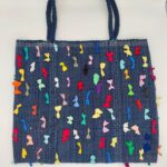 Bow Tie Woven Shoulder Bag For Women - 40 * 45 cm - Recycled - Handbags - Bags, Recycled, Textile - Arsinoe - Handmade