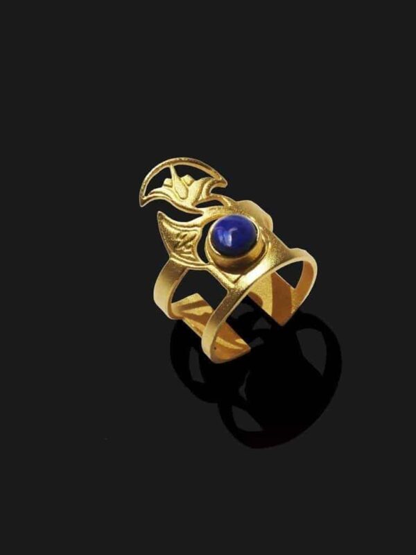 Lotus Ring with Stone