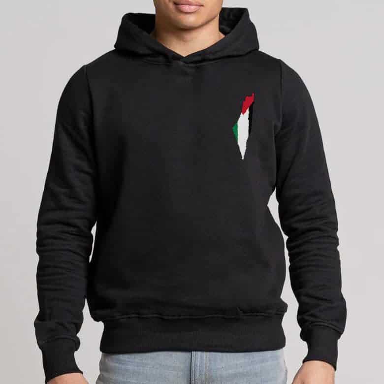 Palestine Flag Map Hoodie