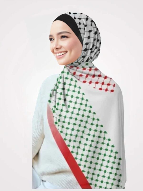 Palestinian Flag Pattern Scarf