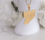 Syria Map Necklace