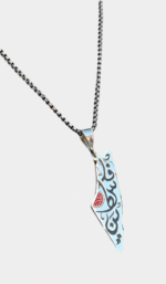 Silver Palestine Map Necklace