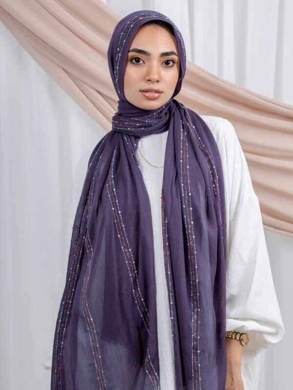 Le Voile Embroidered Linen Scarf